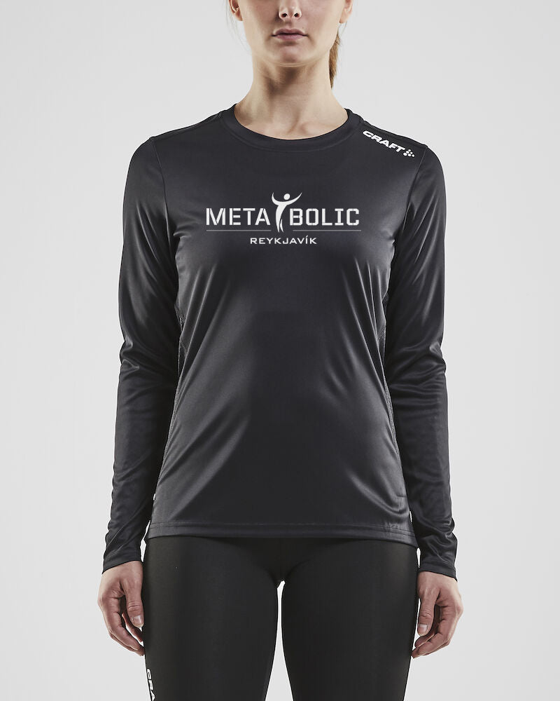 METABOLIC Síðerma Bolur - Svartur