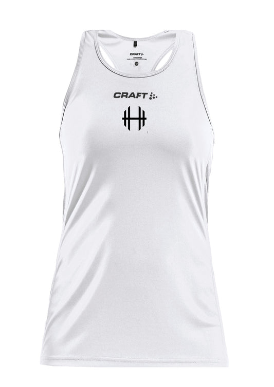 Hlíð heilsurækt - Hlýrabolur - Hvítur - Dömusnið