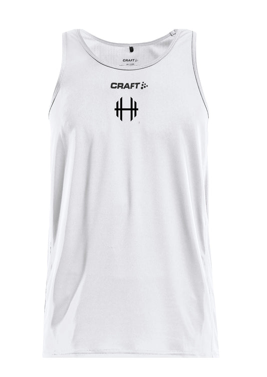 Hlíð heilsurækt - Hlýrabolur - Hvítur - Herrasnið