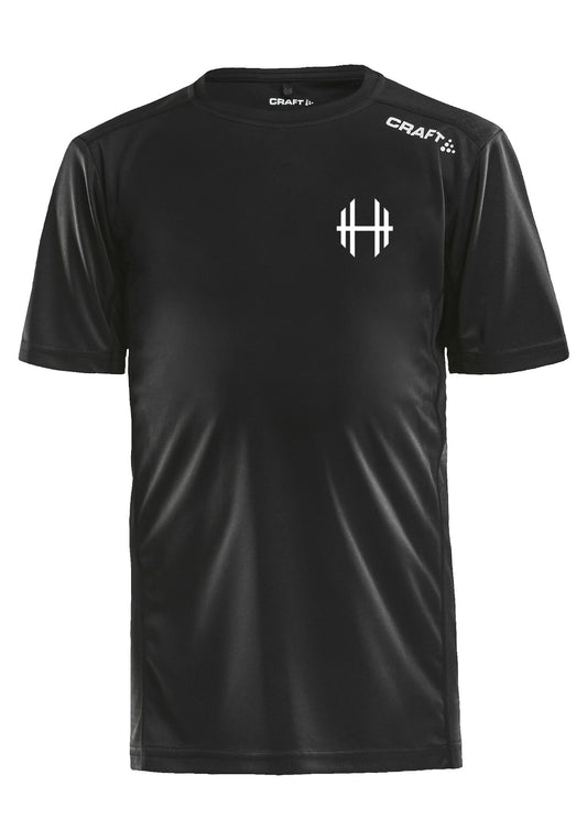 Hlíð heilsurækt - Stuttermabolur - Svartur - Barnastærð