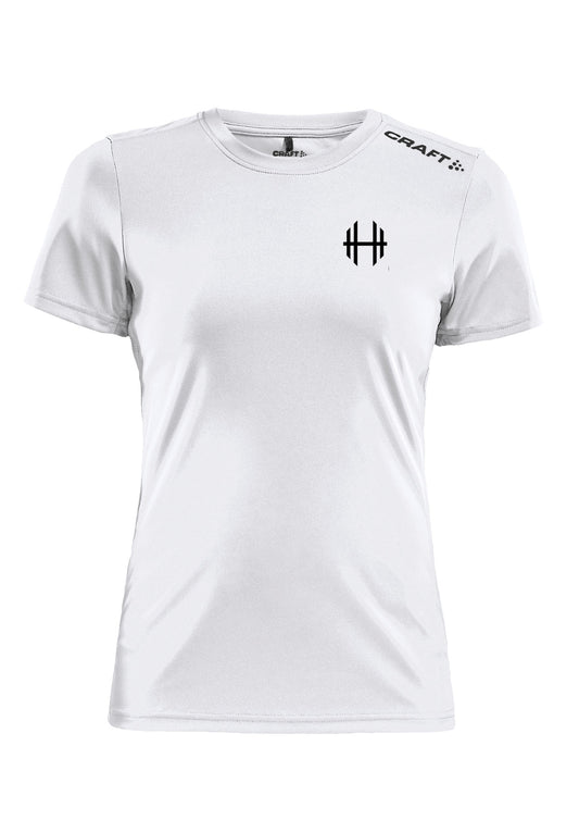 Hlíð heilsurækt - Stuttermabolur  - Hvítur -  Dömusnið