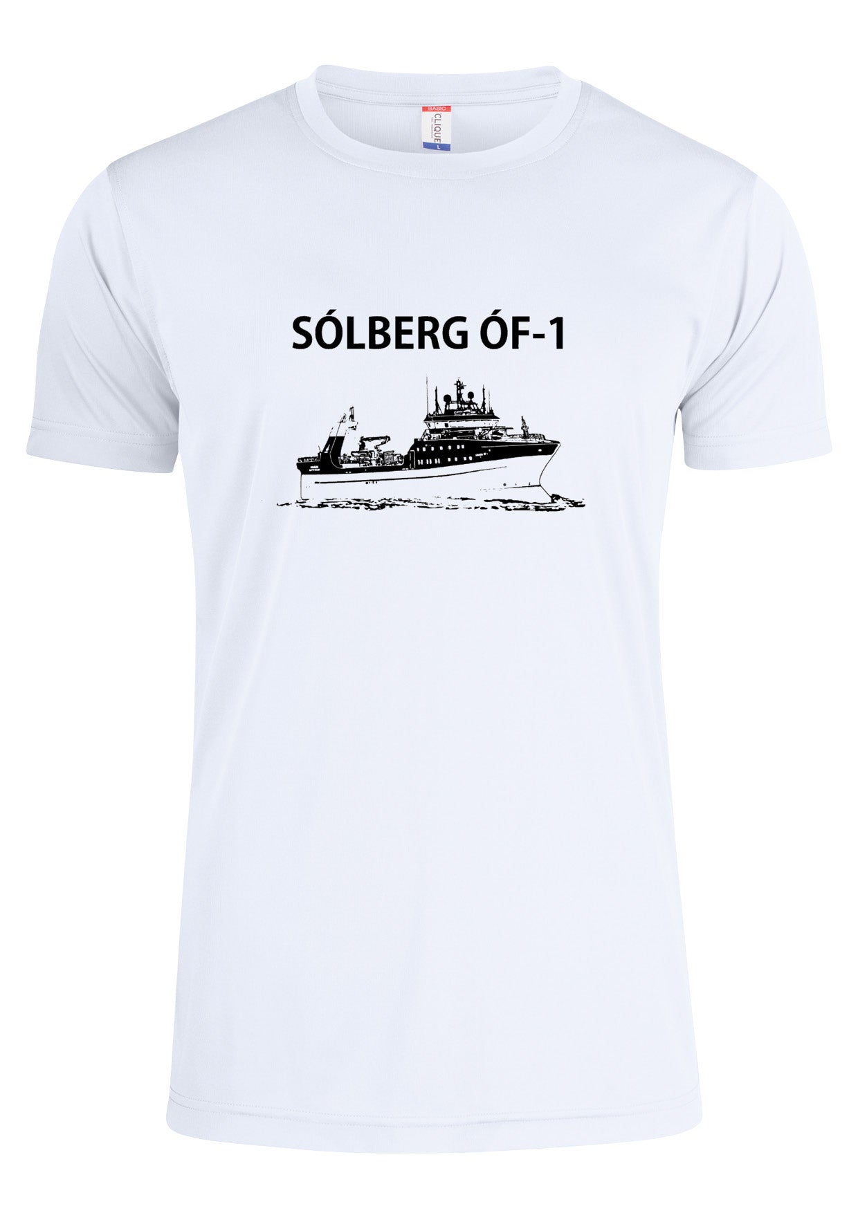 SÓLBERG ÓF-1 - Stutterma bolur (polyester) - hvítur - allar stærðir