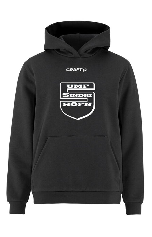 SINDRI - Hettupeysa með stóru merki - Svört - Allar stærðir