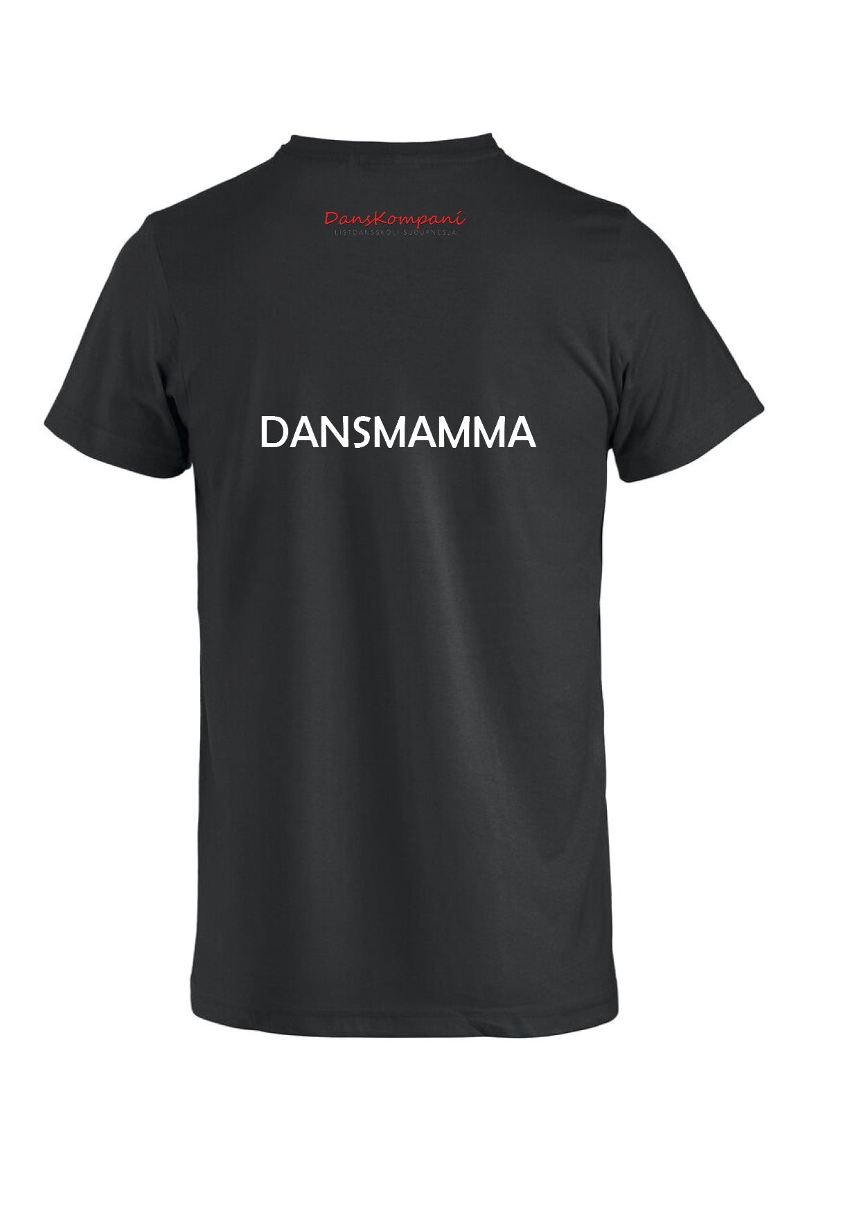 TEAM DANSKOMPANÍ - V-neck bolur - DANSMAMMA - SVARTUR - fullorðinsstærðir