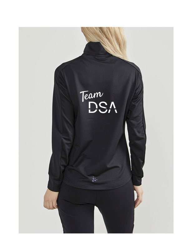 TEAM DSA - Hálfrennd hlý peysa - svört - allar stærðir