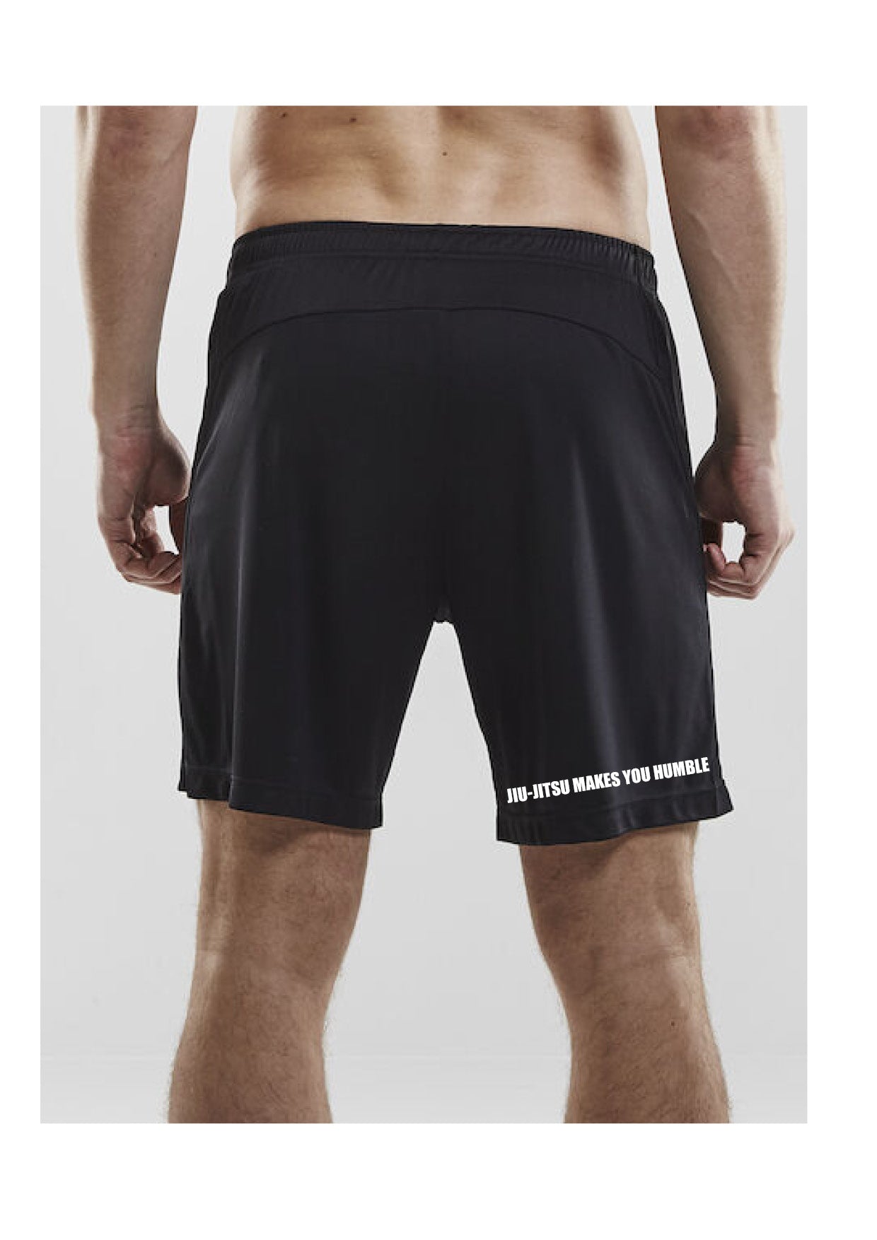 JIU-JITSU MAKES YOU HUBLE - NOGI shorts - (without pockets)- svartar