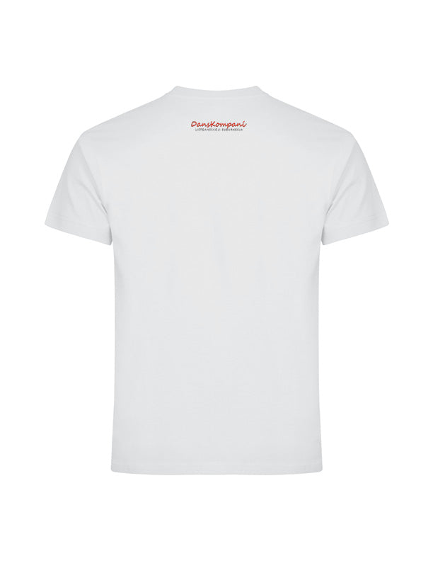 TEAM DANSKOMPANÍ - V-neck bolur - HVÍTUR - fullorðinsstærðir (án merkingar á baki)