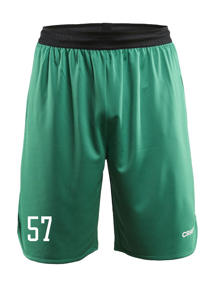 Körfuboltastuttbuxur - Græn með hvítum merkingum