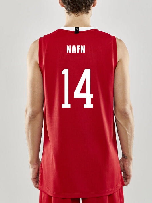 Körfuboltatreyja - Rauð með hvítum merkingum