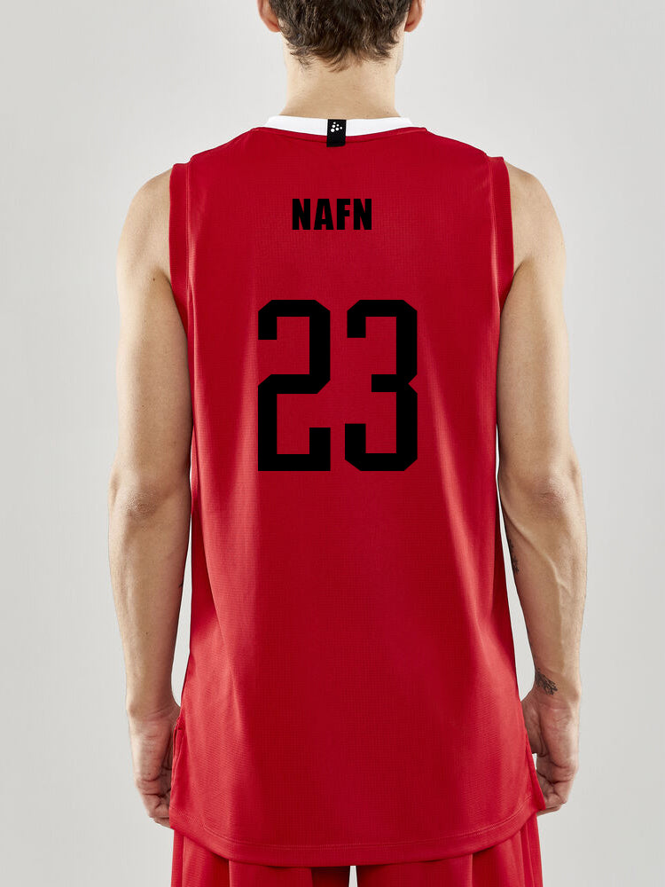 Körfuboltatreyja - Rauð með svörtum merkingum