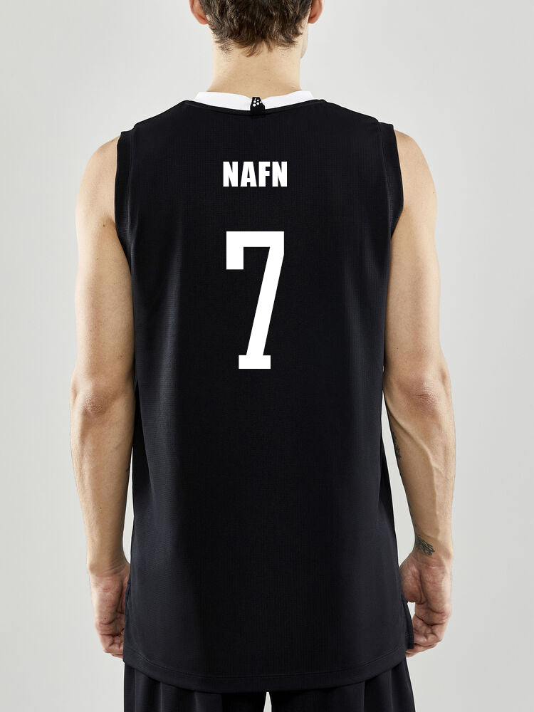 Körfuboltatreyja - Svört með hvítum merkingum