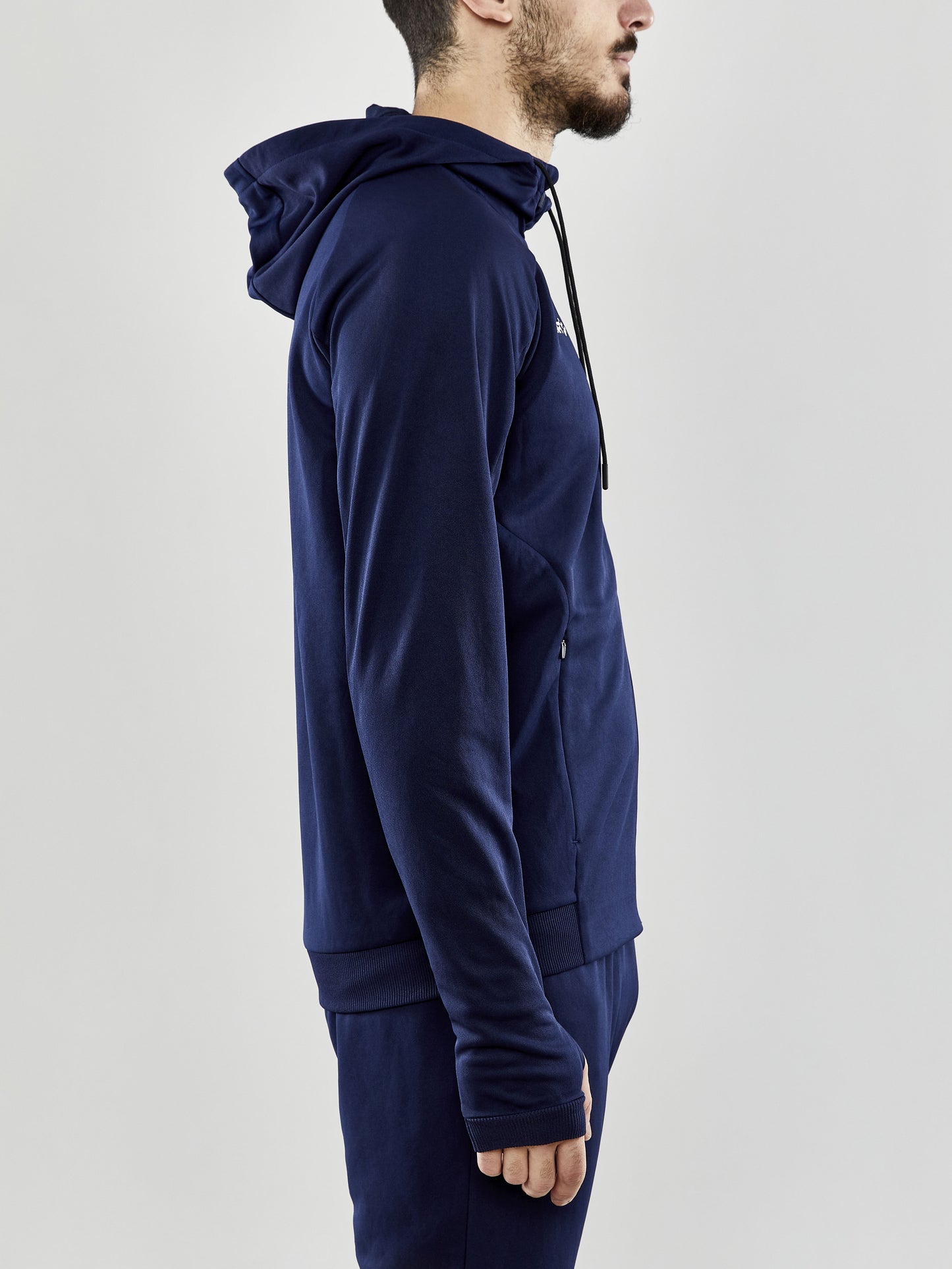 ÍHFÍ - EVOLVE rennd hettupeysa -herrasnið - navy