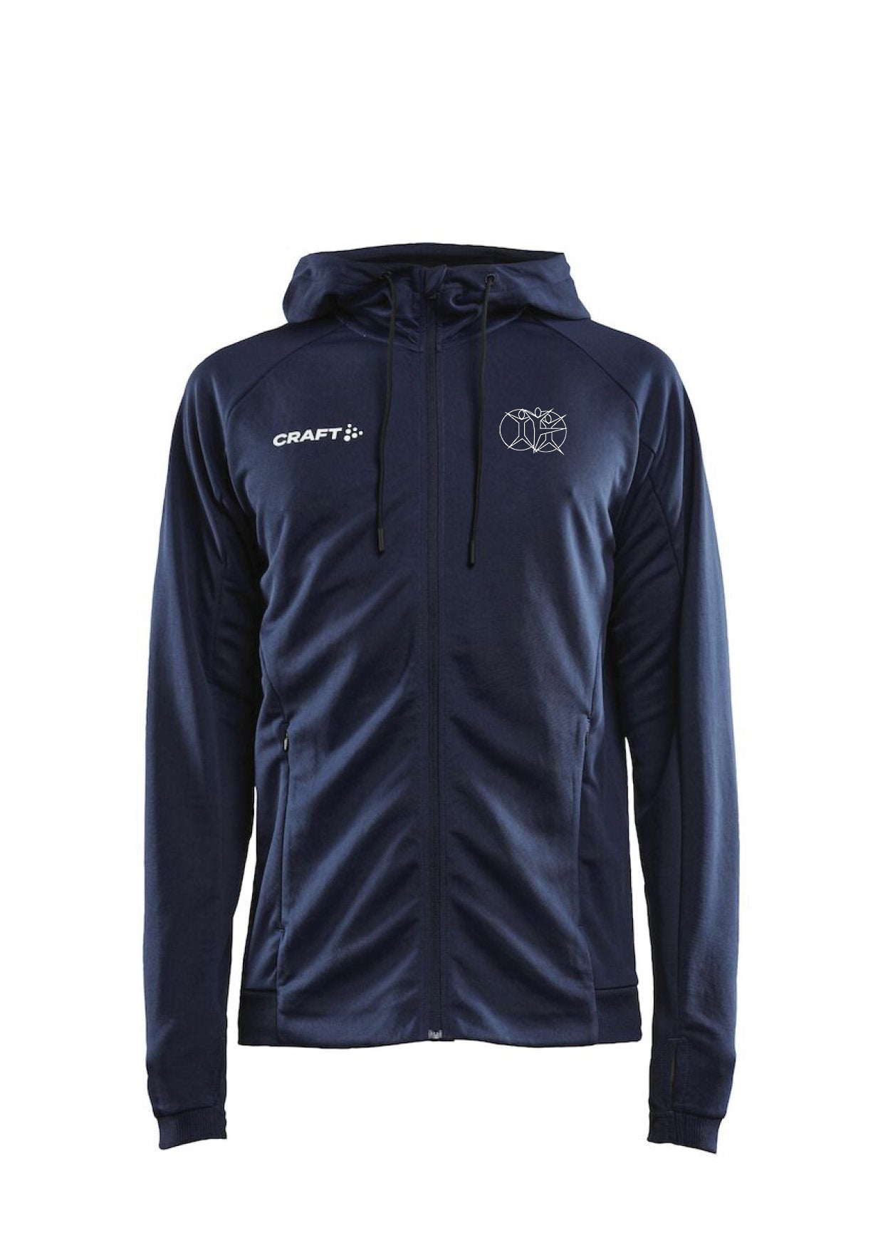 ÍHFÍ - EVOLVE rennd hettupeysa -herrasnið - navy
