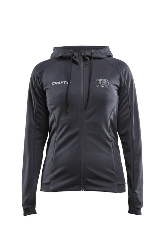 ÍHFÍ - EVOLVE rennd hettupeysa - dömusnið - dökkgrá