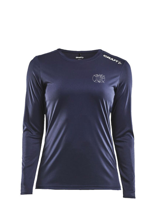 ÍHFÍ - Rush síðerma bolur - dömusnið - navy