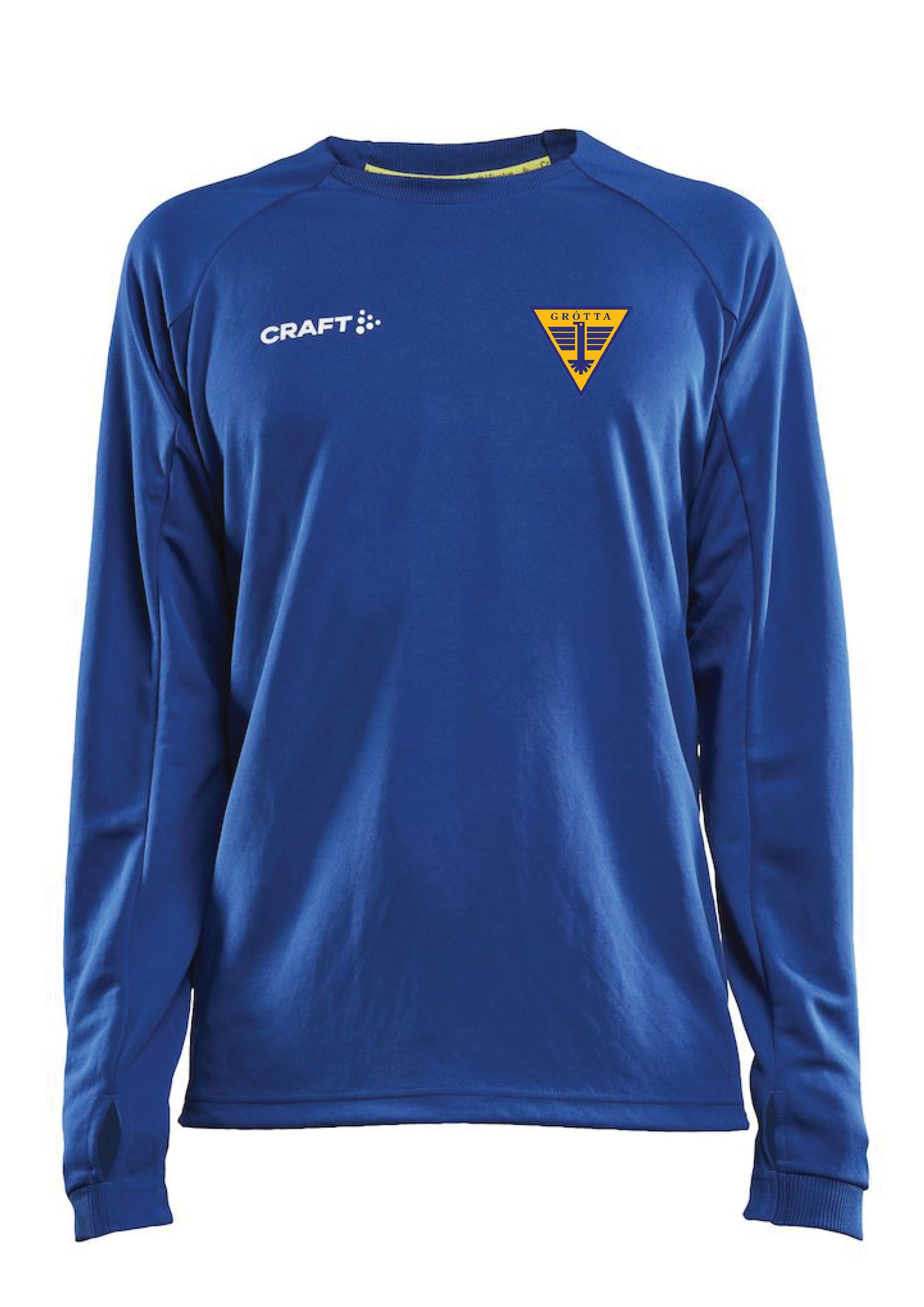 Blá crew neck peysa Grótta logo Craft