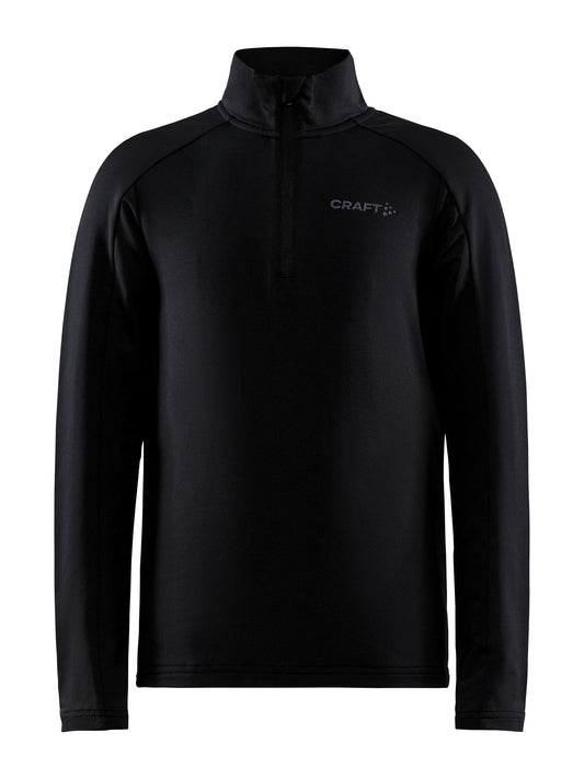 Core Gain hálfrennd hlý peysa  - Svört - Barnastærðir