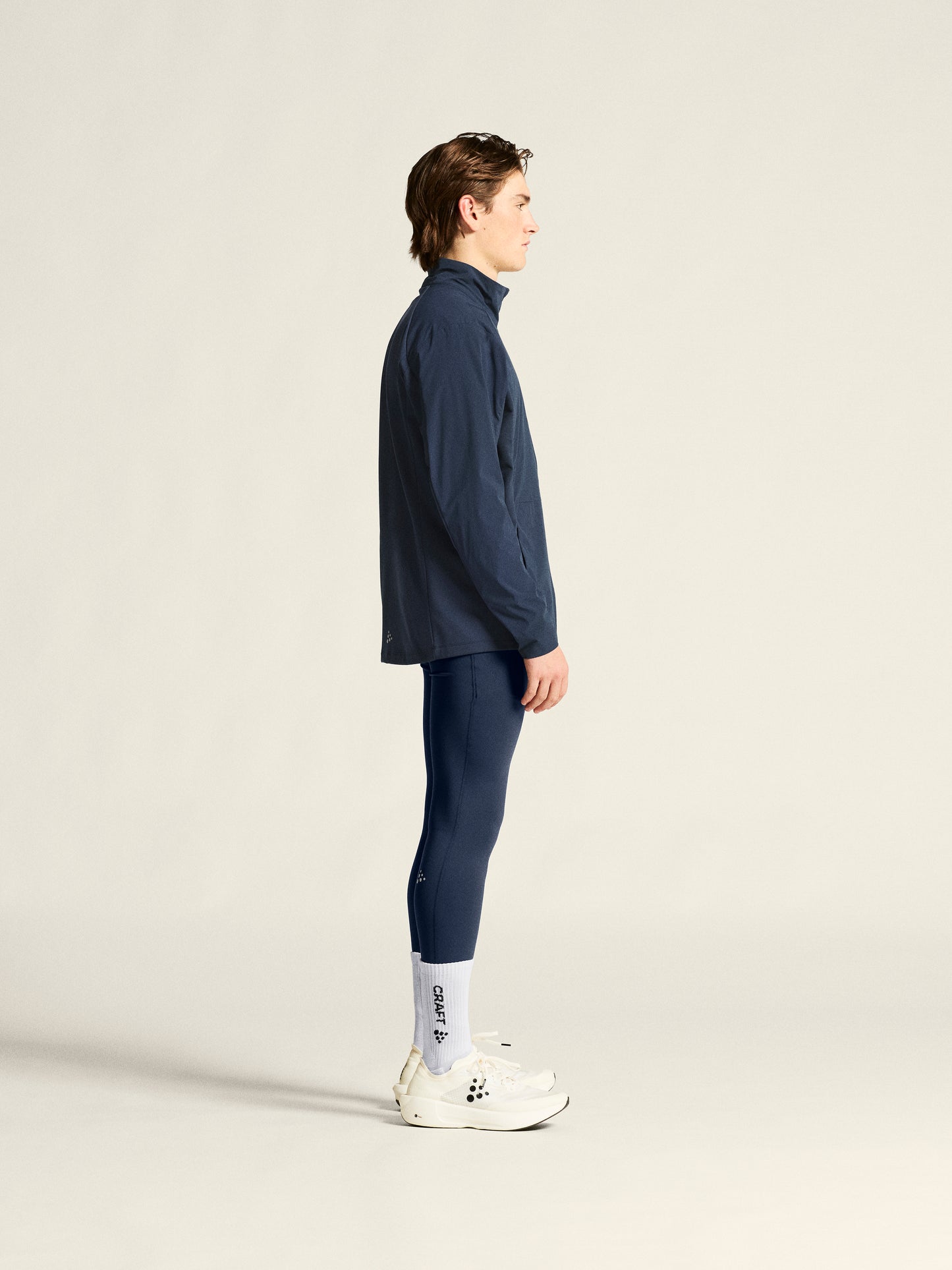 ADV Essence Warm Jkt 3  - hlýr hlaupa/æfingajakki - dökkblár  - herrasnið