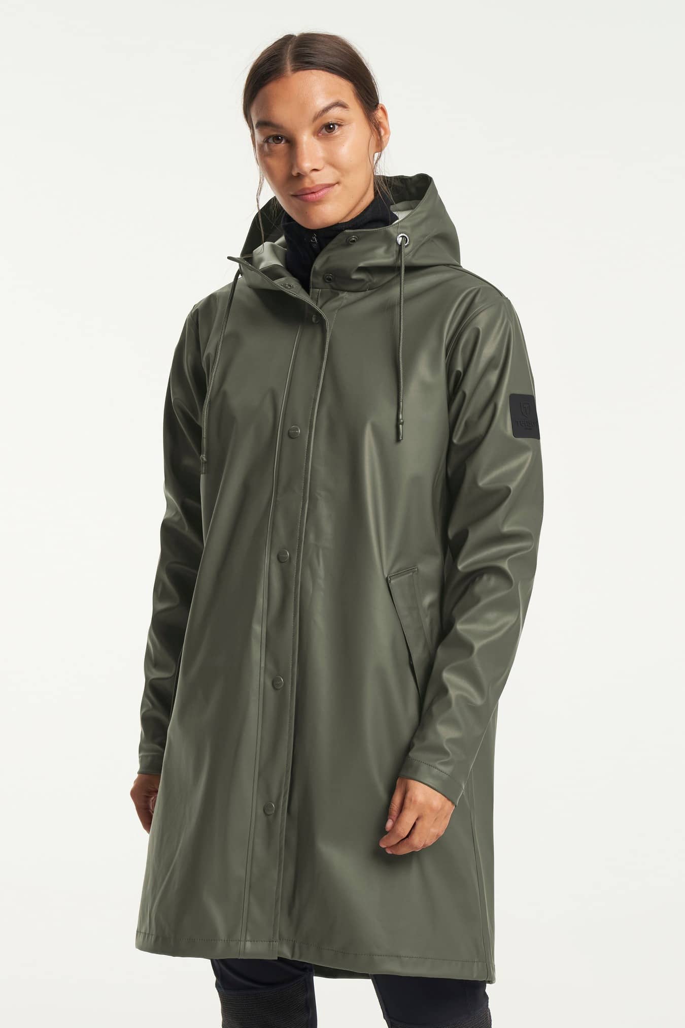 TENSON - Apelviken PU Raincoat Women - Olive - M