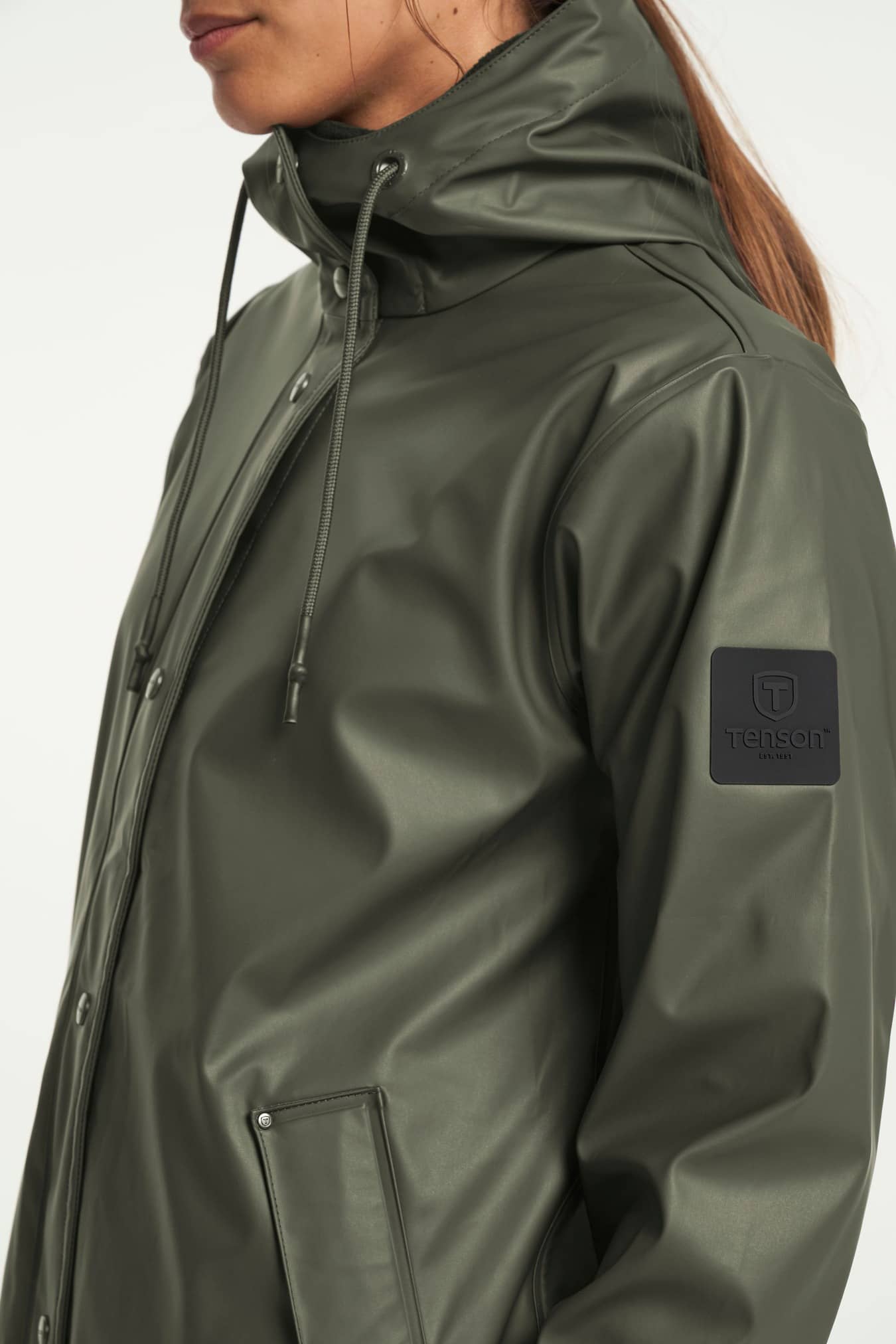 TENSON - Apelviken PU Raincoat Women - Olive - M