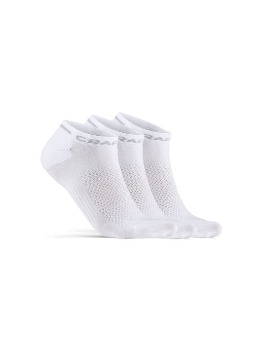 Sokkar - Core Dry Shaftless Sock 3 pair - Hvítir & Svartir