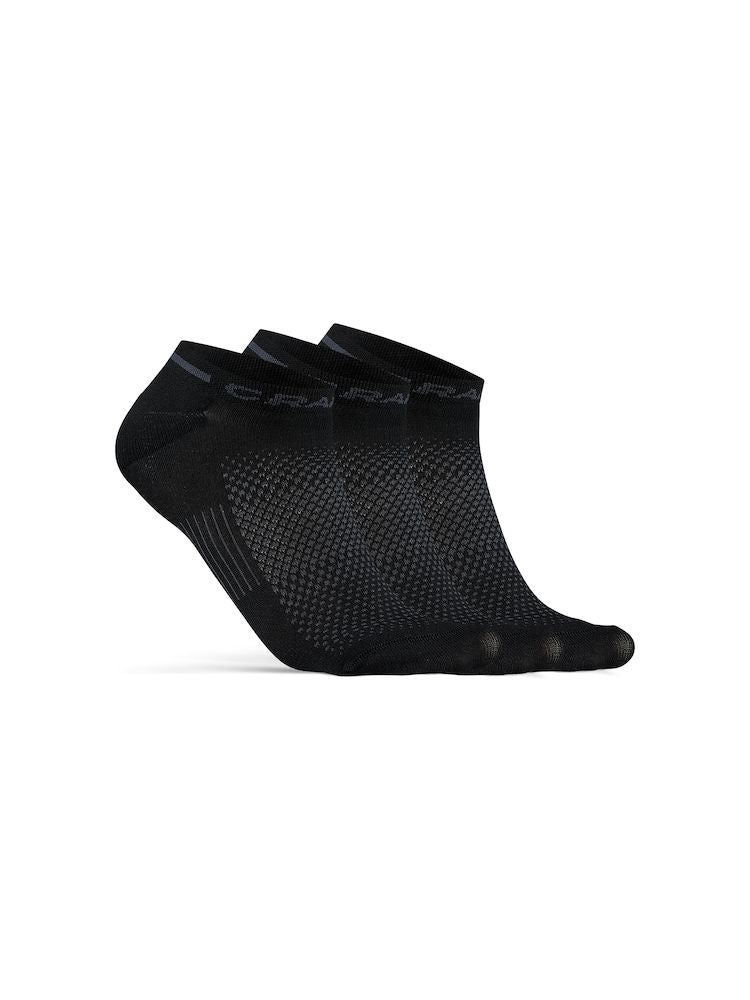 Sokkar - Core Dry Shaftless Sock 3 pair - Hvítir & Svartir