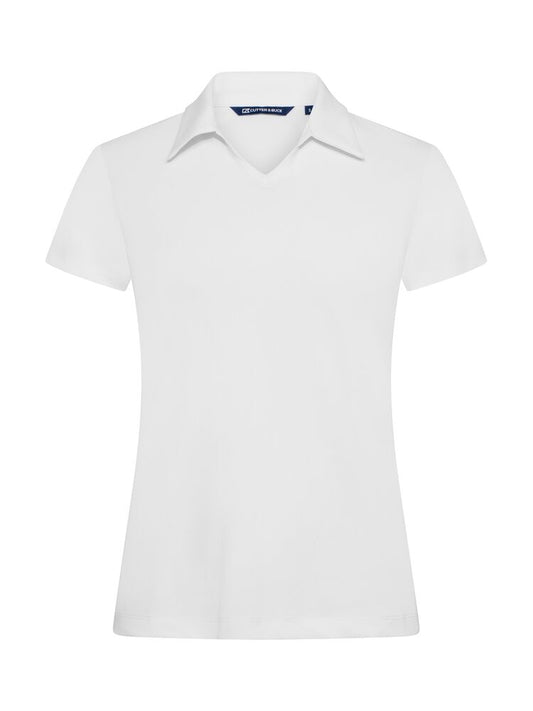 Virtue polo V-neck bolur  - hvítur - dömusnið