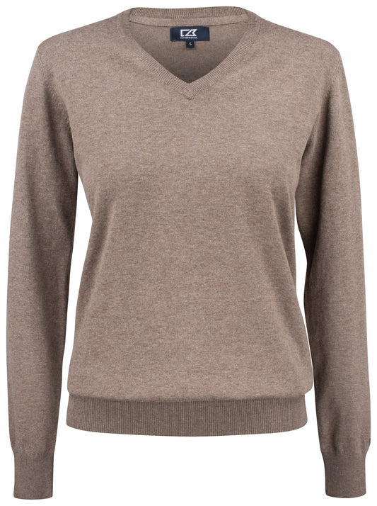 Oakville V-neck peysa  - BRÚN (dömusnið)