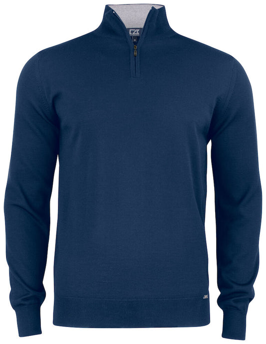 Everett hálfrennd peysa - UNISEX - dökkblá (100% cashwool)
