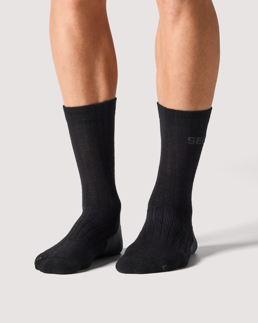 SEGER - Wanderer Heavy wool sokkar - svartir