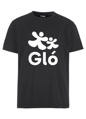GLÓ - Bómullarbolur - svartur - unisex stærðir