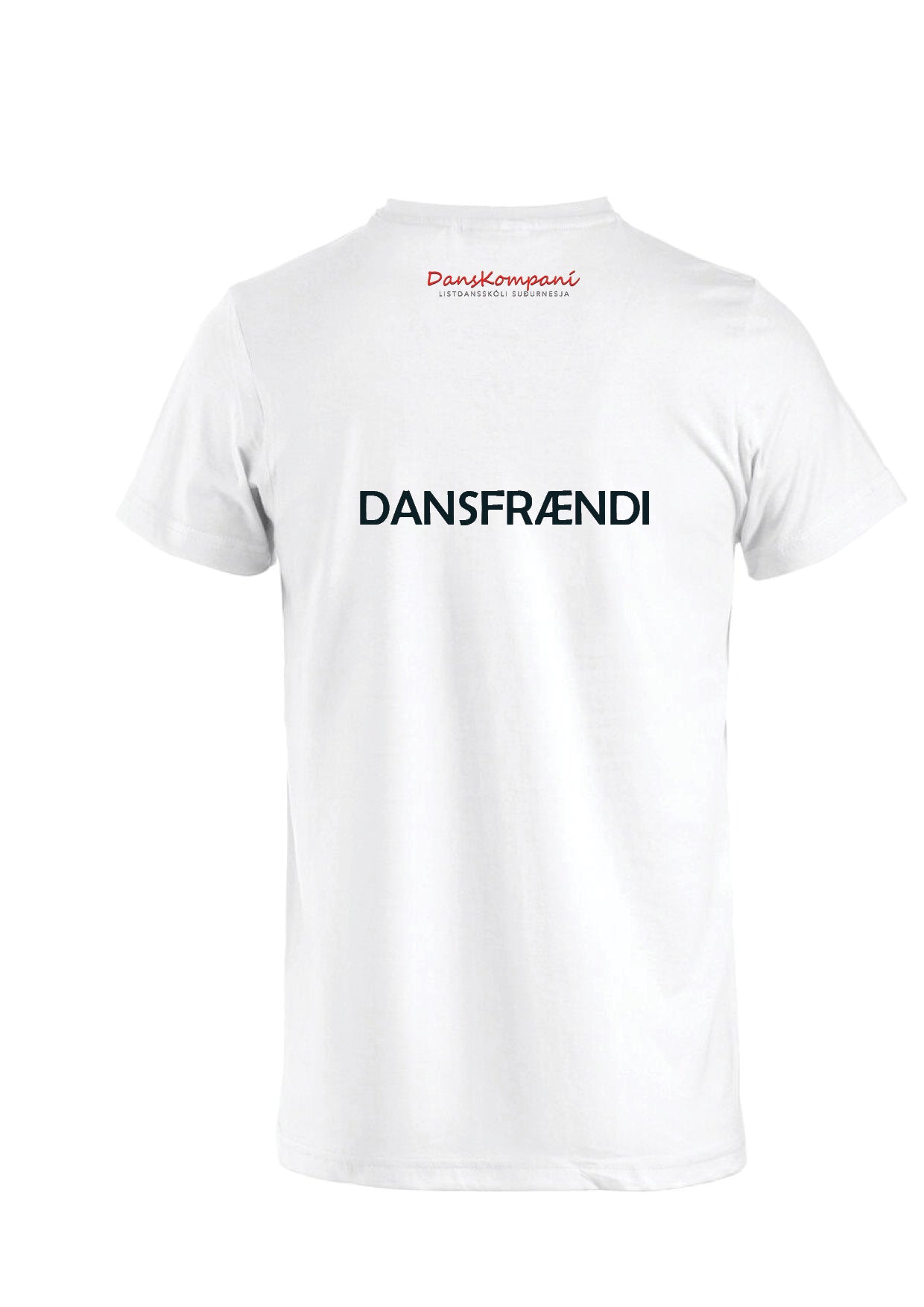 TEAM DANSKOMPANÍ - V-neck bolur - DANSFRÆNDI - HVÍTUR - fullorðinsstærðir