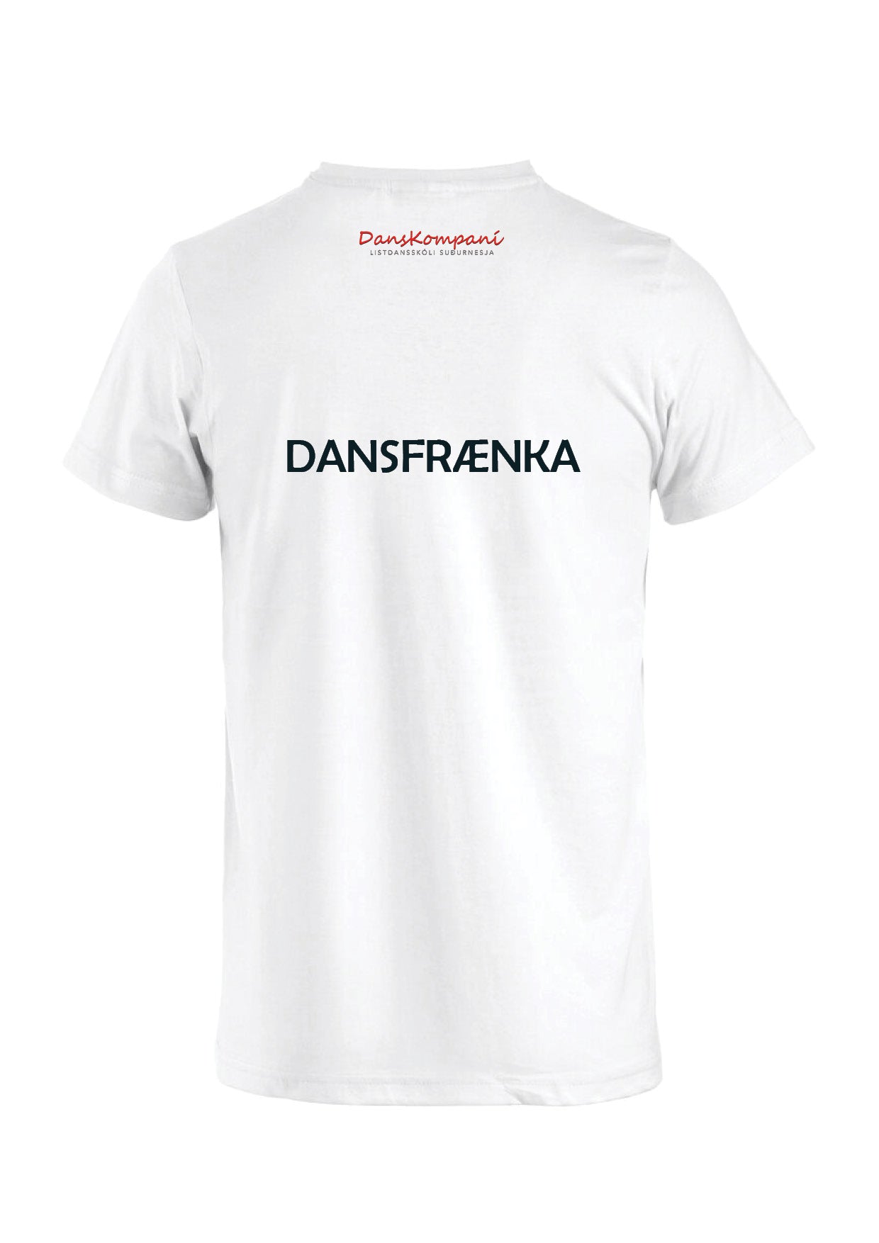 TEAM DANSKOMPANÍ - V-neck bolur - DANSFRÆNKA - HVÍTUR - fullorðinsstærðir