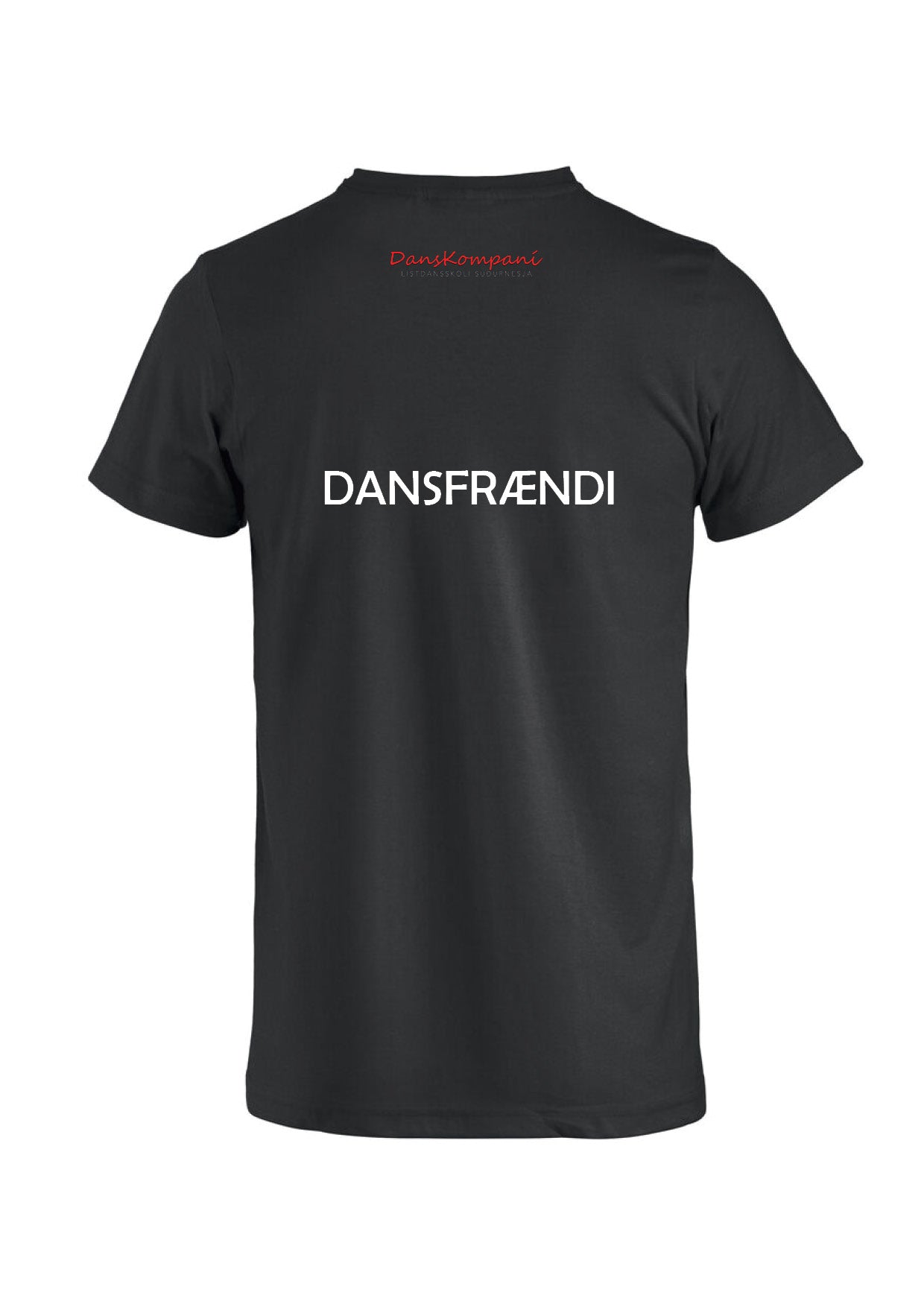 TEAM DANSKOMPANÍ - V-neck bolur - DANSFRÆNDI - SVARTUR - fullorðinsstærðir