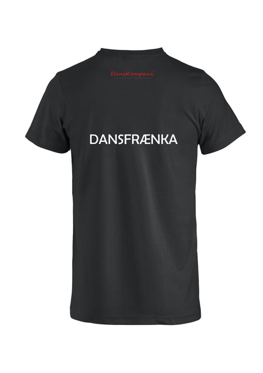 TEAM DANSKOMPANÍ - Bómullarbolur - DANSFRÆNKA - SVARTUR - allar stærðir