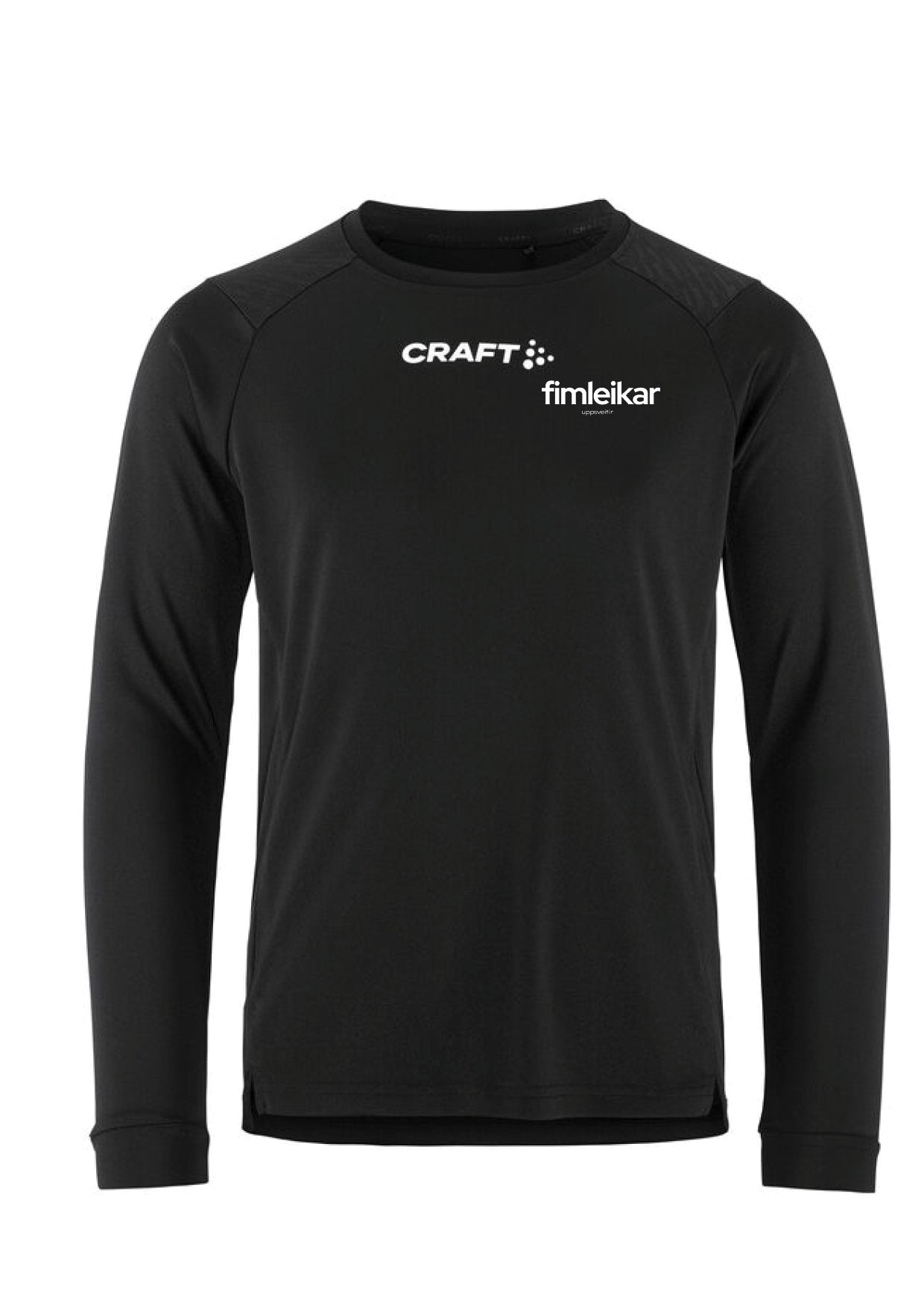 FIM UPPSVEITIR - Síðerma æfingabolur - allar stærðir - svartur