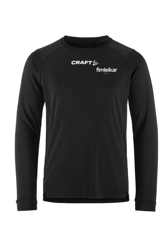 FIM UPPSVEITIR - Síðerma æfingabolur - allar stærðir - svartur