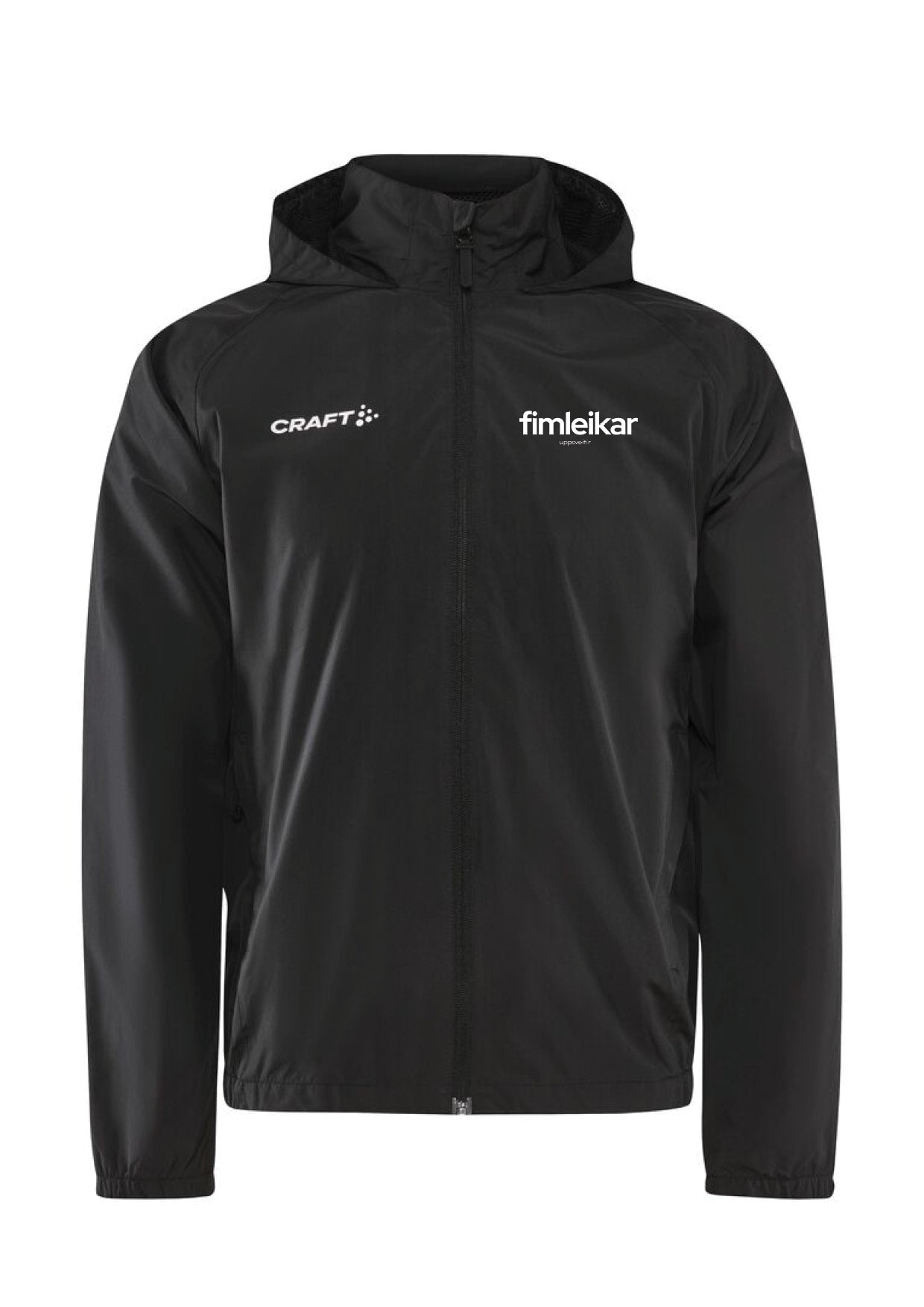 FIM UPPSVEITIR - Evolve Regnjakki - Svartur - Allar stærðir