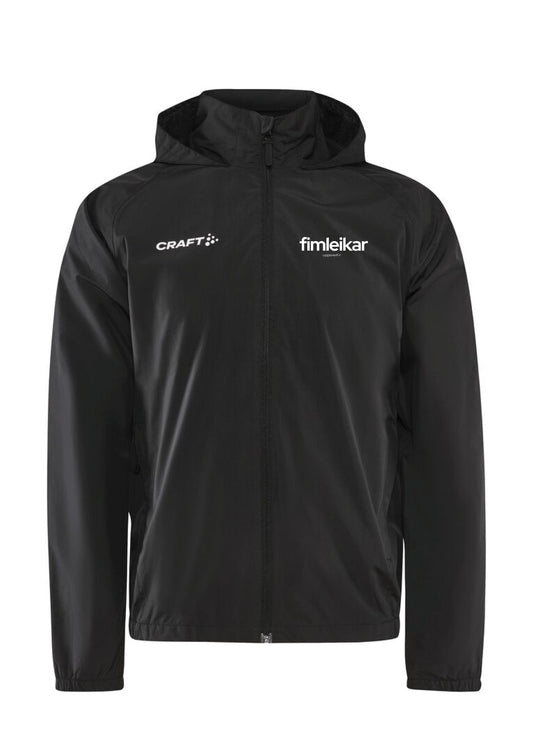 FIM UPPSVEITIR - Evolve Regnjakki - Svartur - Allar stærðir