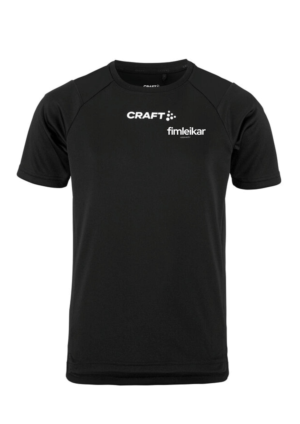 FIM UPPSVEITIR - Stutterma bolur - svartur - allar stærðir