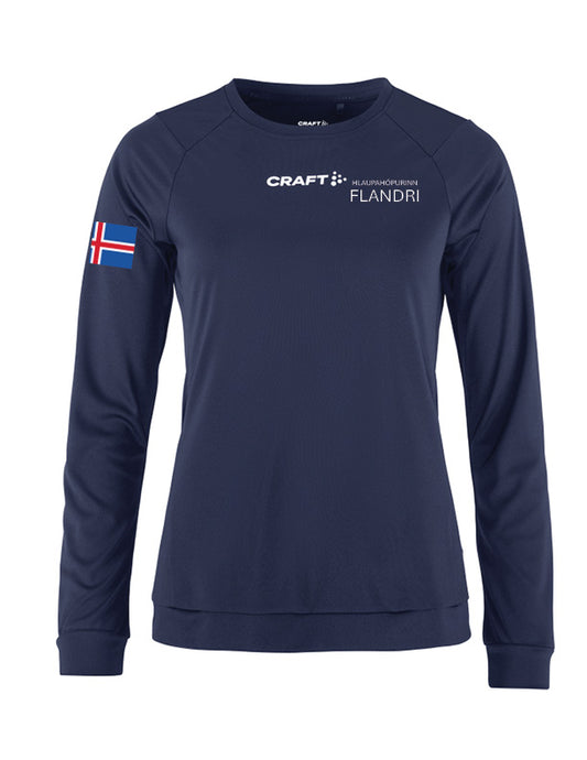 FLANDRI - Rush 2.0 síðerma æfingabolur - dökkblár - allar stærðir