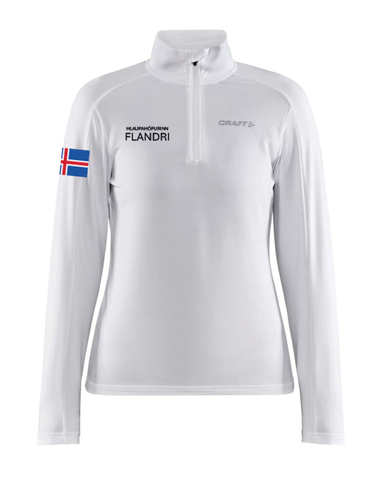 FLANDRI  - Hálfrennd peysa/Midlayer (hlý) - hvít