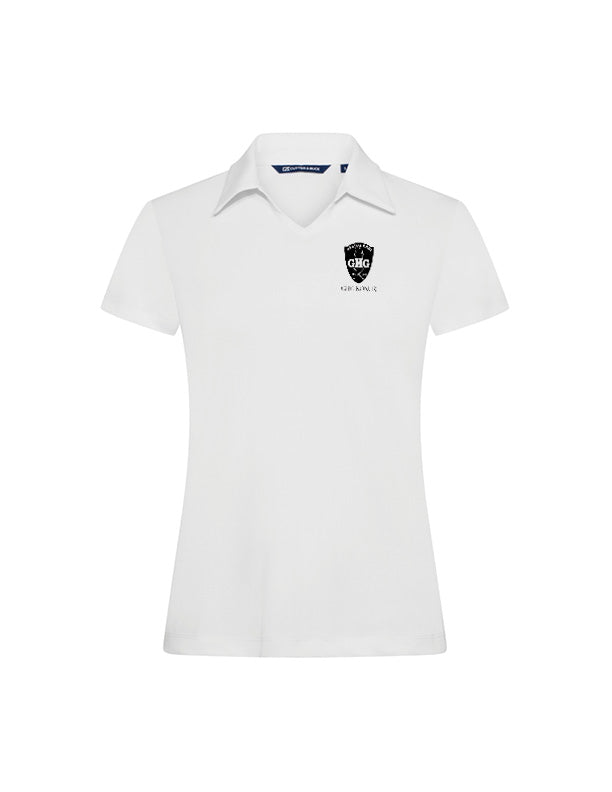 GHG - Virtue polo V-neck bolur  - hvítur - dömusnið