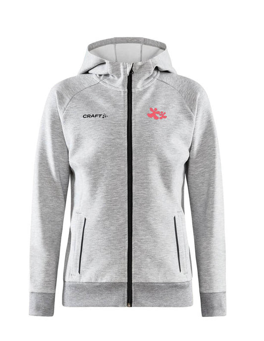 CORE SOUL rennd peysa með hettu - grá - dömu- og herrastærðir