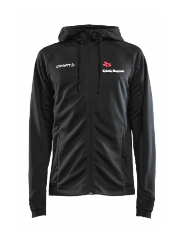 CORE SOUL rennd peysa með hettu - svört - dömu- og herrastærðir