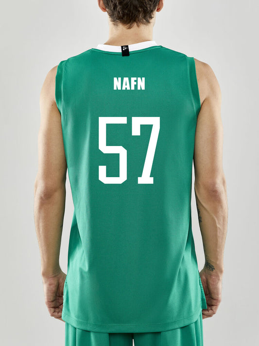 Körfuboltatreyja - Græn með hvítum merkingum