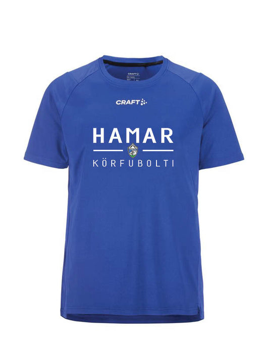 HAMAR körfubolti- Stutterma bolur með stóru merki - allar stærðir