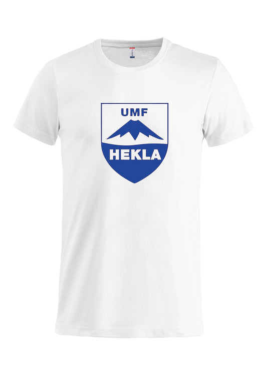 UMF HEKLA - Stuðningsmannabolur með stór merki - Hvítur - allar stærðir