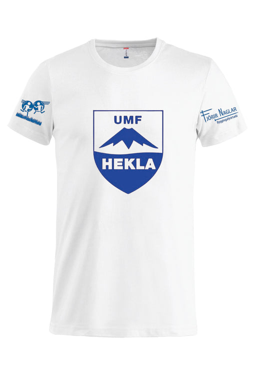 UMF HEKLA - Stuðningsmannabolur með stór merki - Hvítur - allar stærðir