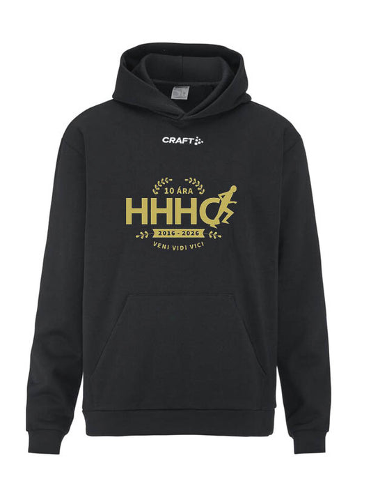 AFMÆLISÚTGÁFA -  Hettupeysa - svört með gylltum merkingum -  allar stærðir